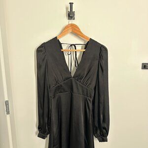 Dynamite satin long-sleeve dress